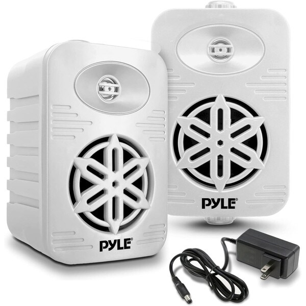 Main product image for Pyle PDWRBT46WT 4" Outdoor Waterproof Bluetooth Speaker Pair White310-2462
